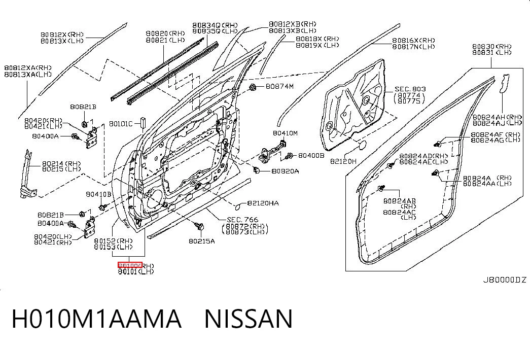 Дверь передняя правая на Nissan Murano  Z51