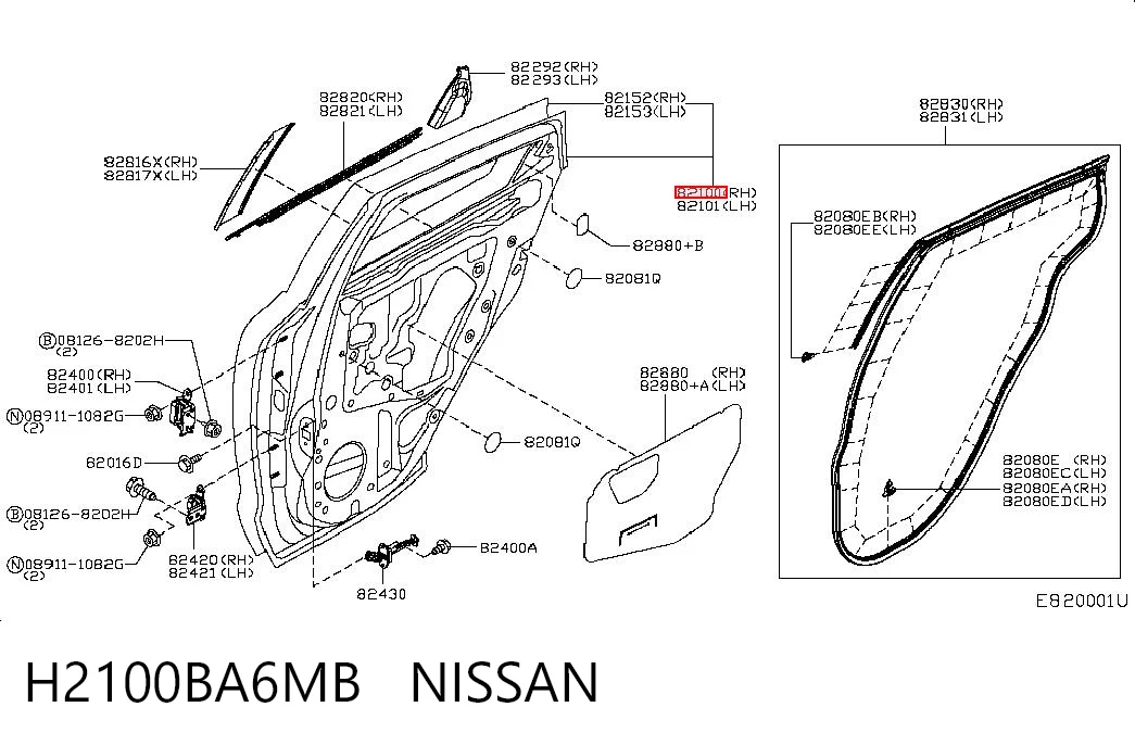 Купить Дверь задняя правая Ниссан Жук NMUK F15E