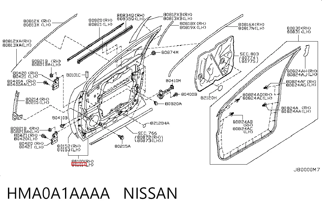 Передняя левая дверь Nissan Murano внедорожник (Z51) (2007 - 2014) цена, от 184.24 USD