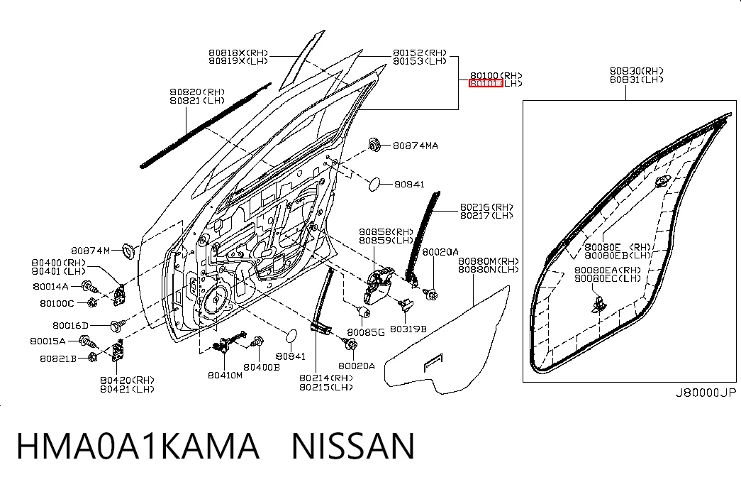 Передняя левая дверь Nissan JUKE JPN хэтчбек (F15) (2010 - 2019) цена, от 305.67 USD