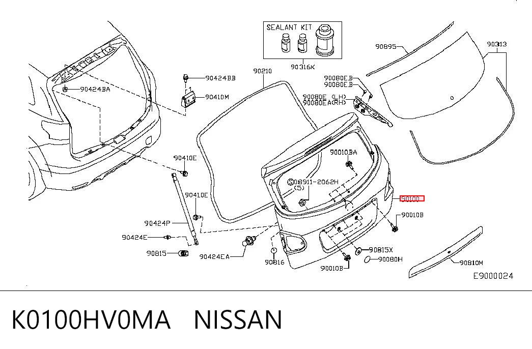 Пятая дверь Nissan Qashqai II внедорожник (J11) (2013 - 2021) цена, от 146.56 USD