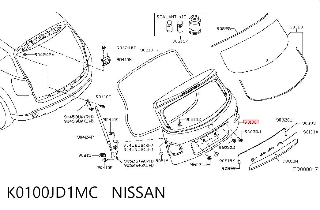 Задняя дверь на Nissan Qashqai I J10