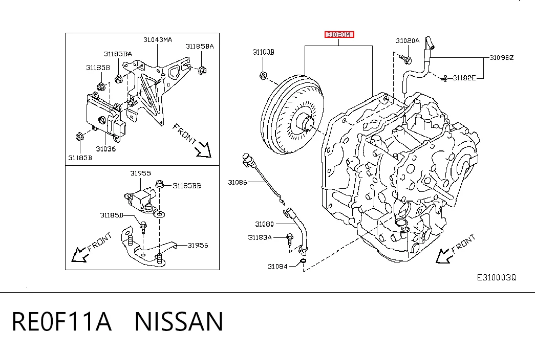 RE0F11A Nissan/Infiniti Автоматическая коробка передач