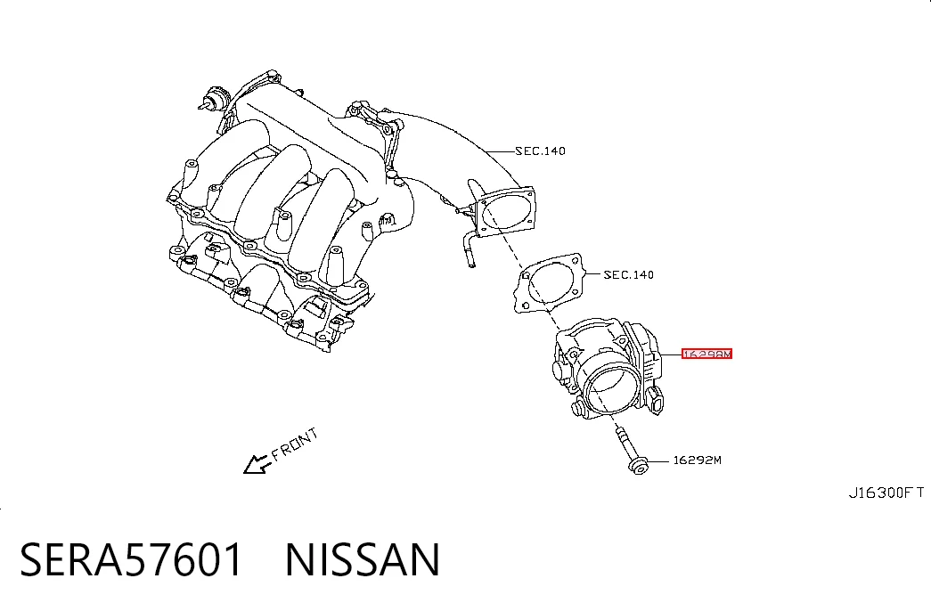 Дроссельная заслонка в сборе Nissan Teana седан (J31) (2003 - 2008) цена, от 28.22 USD