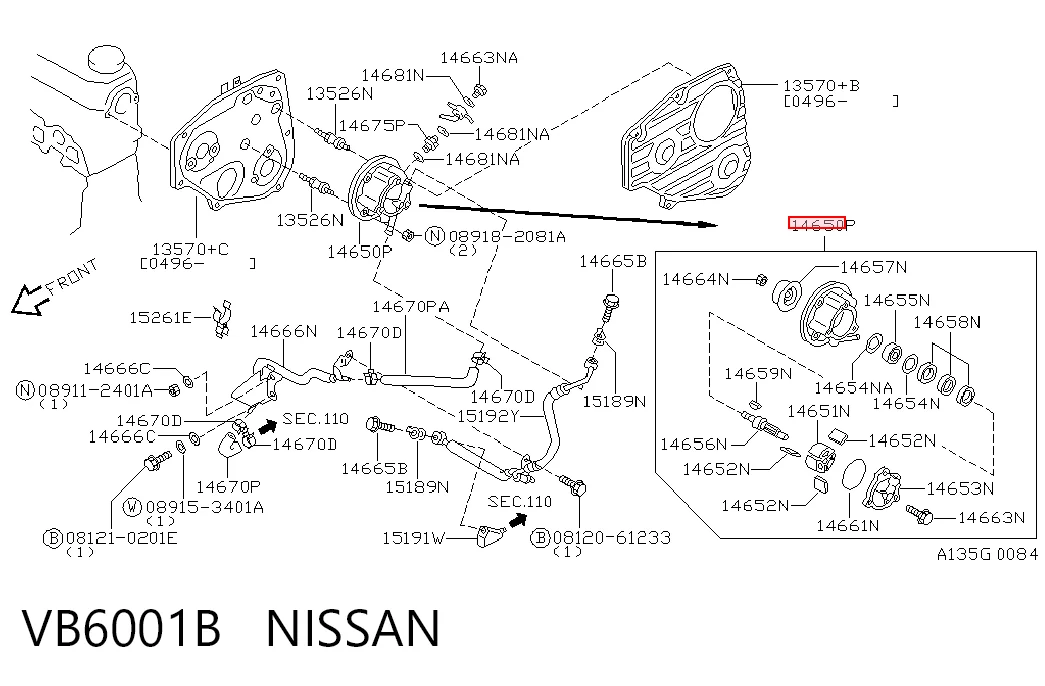 Механический вакуумный насос на Nissan Almera I N15