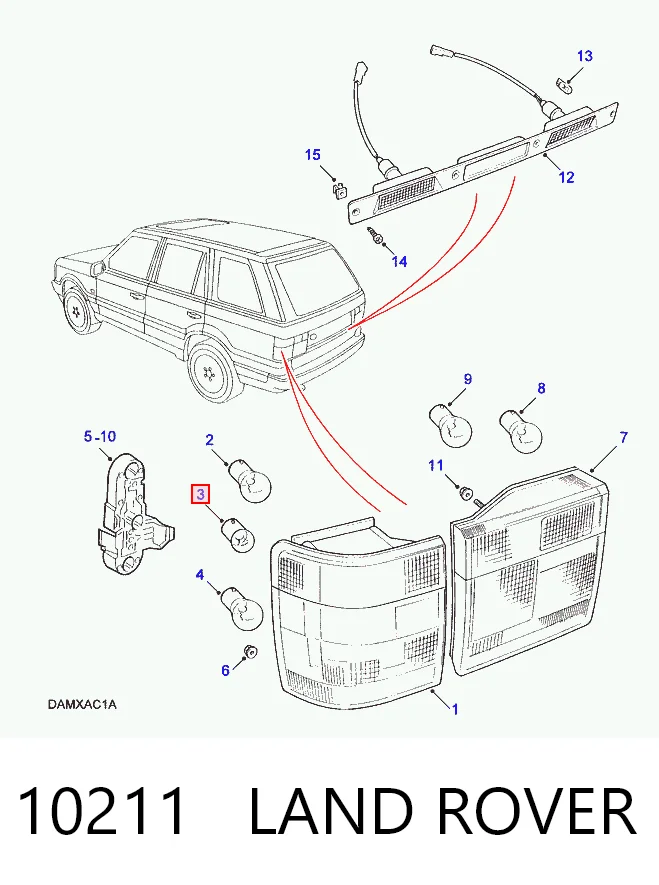 10211 Land Rover Лампа