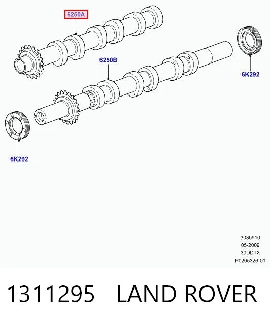 1311295 Land Rover Распредвал двигателя впускной правый
