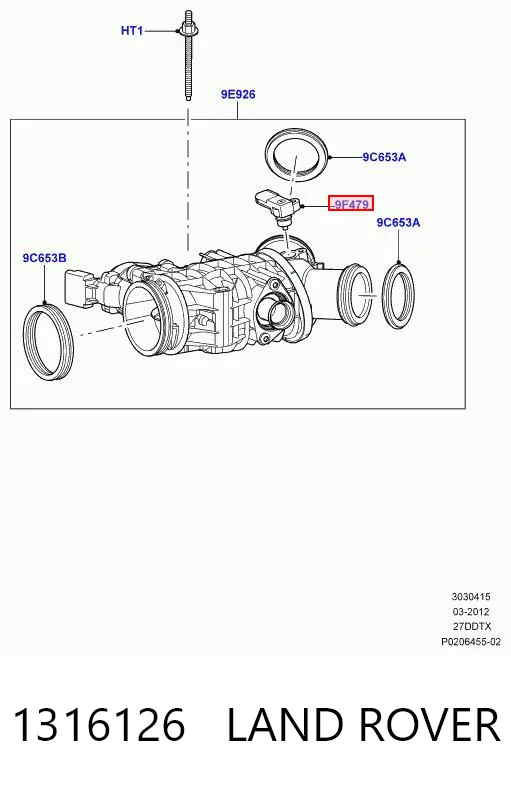 LR019130LR Britpart Датчик давления воздуха
