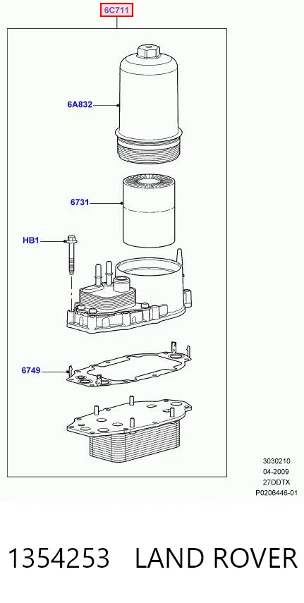 Корпус масляного фильтра Polcar 5748L81 цена, от 92.10 USD