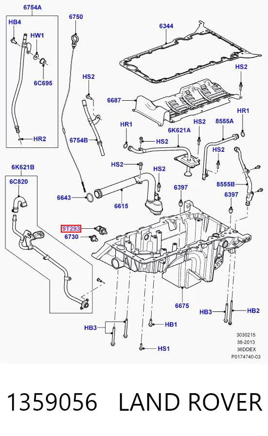 1359056 Land Rover Термодатчик масла двигателя