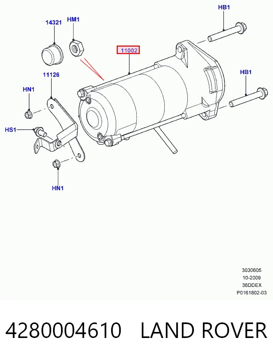 Стартер двигателя Britpart LR032541