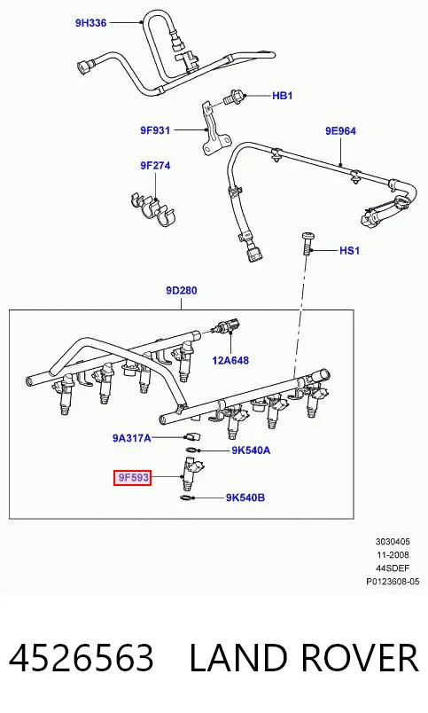4526563 Land Rover Топливные форсунки
