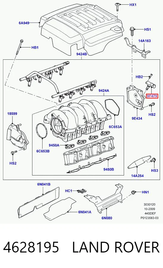 4628195 Land Rover Датчик давления воздуха