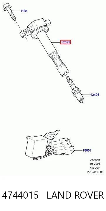 4744015 Land Rover Катушка зажигания
