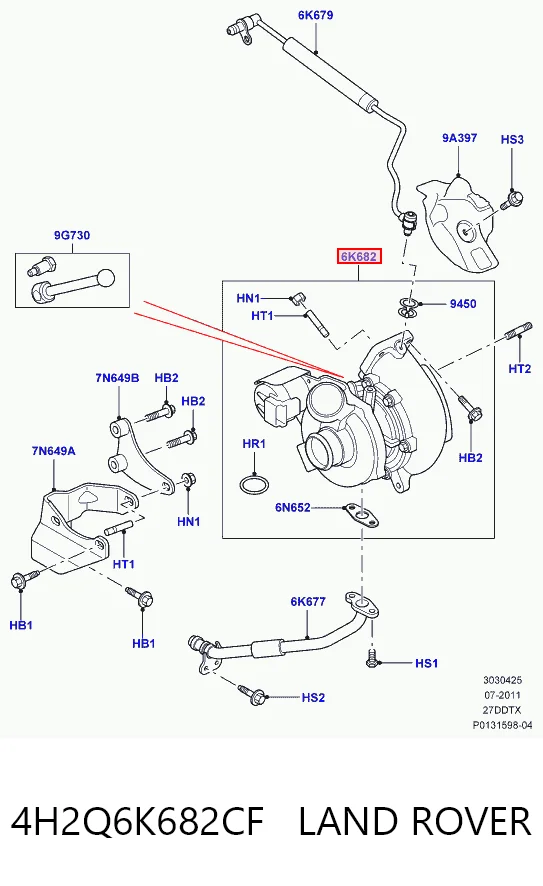 Турбонагнетатель Britpart LR021042 цена, от 253.95 USD
