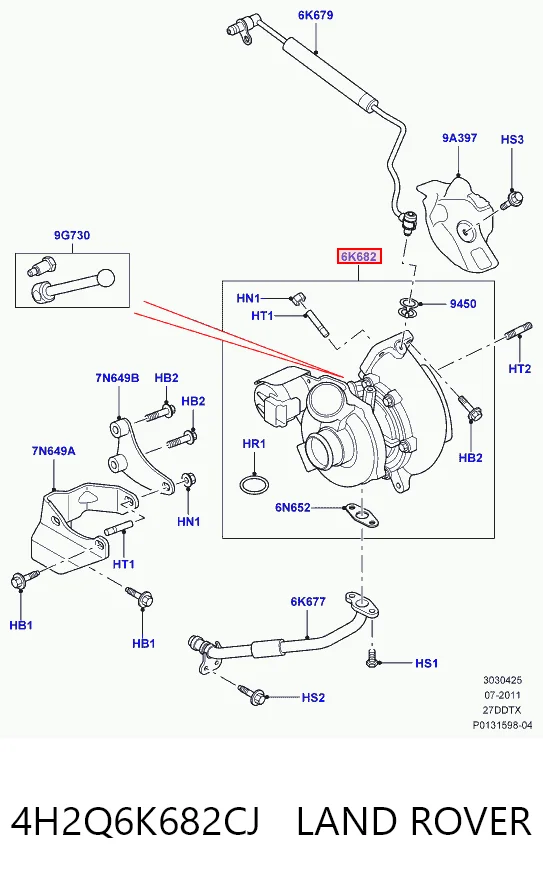 4H2Q6K682CJ Land Rover Турбонаддув