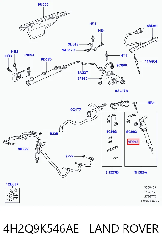 4H2Q9K546AE Ford Топливные форсунки