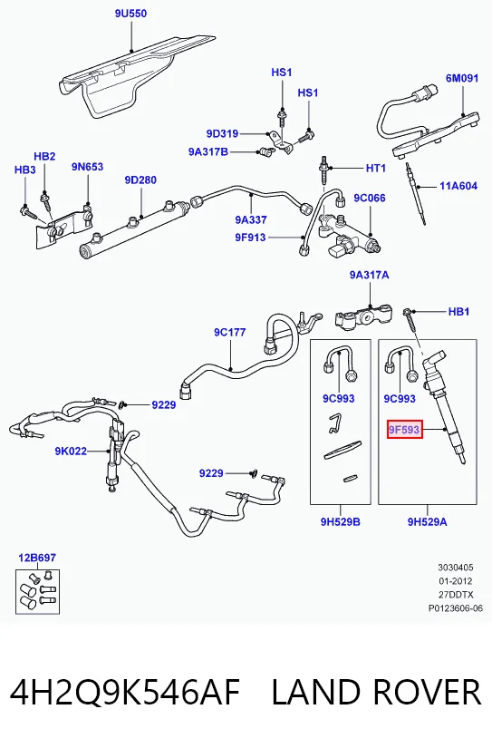 Купить 4H2Q9K546AE Ford Клапанная форсунка