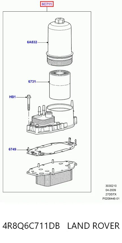 Корпус масляного фильтра 5748L81 Polcar