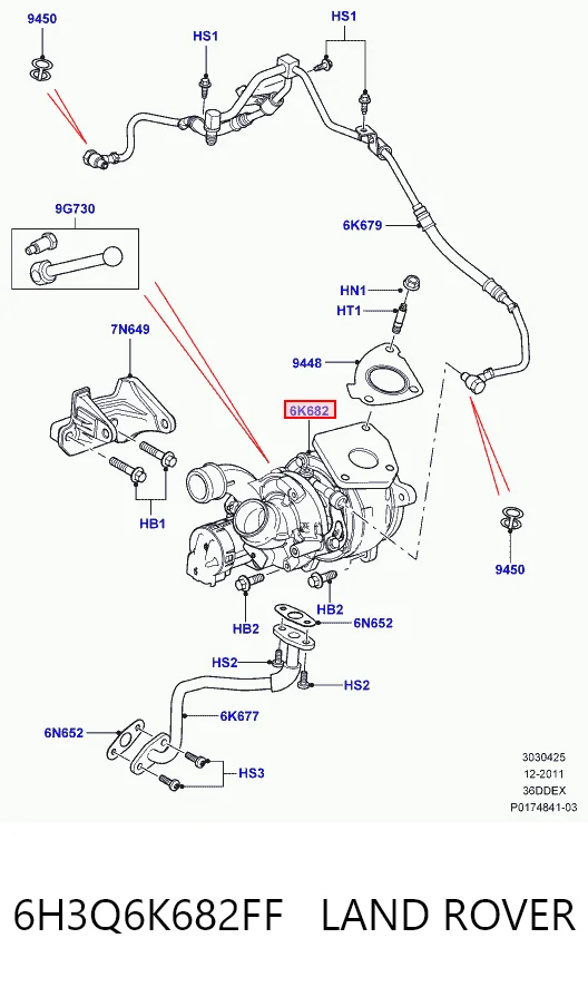 Турбонагнетатель Britpart LR004038 цена, от 659.99 USD
