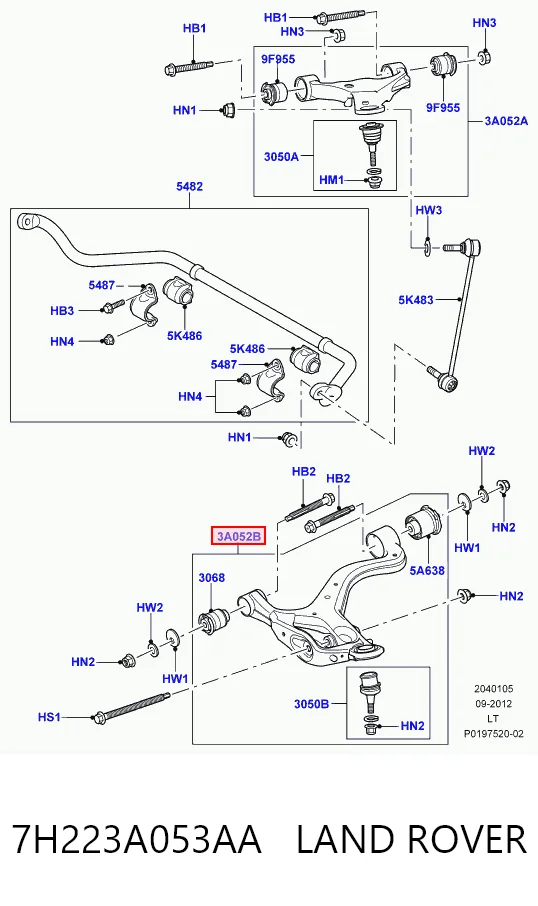 Рычаг передней подвески левый Land Rover Range Rover 