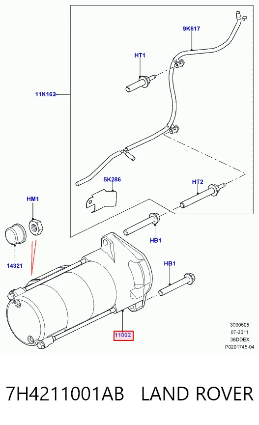 Стартер Britpart LR032541 цена, от 168.17 USD