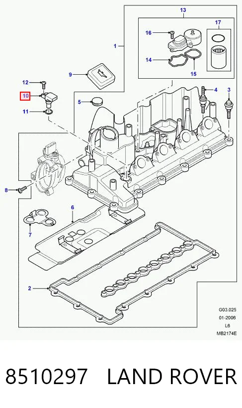 8510297 Land Rover Датчик распределительного вала