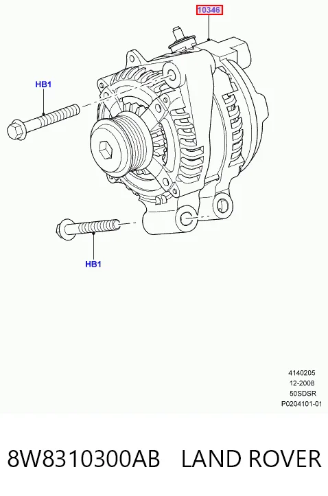 8W8310300AB Land Rover Генератор автомобильный