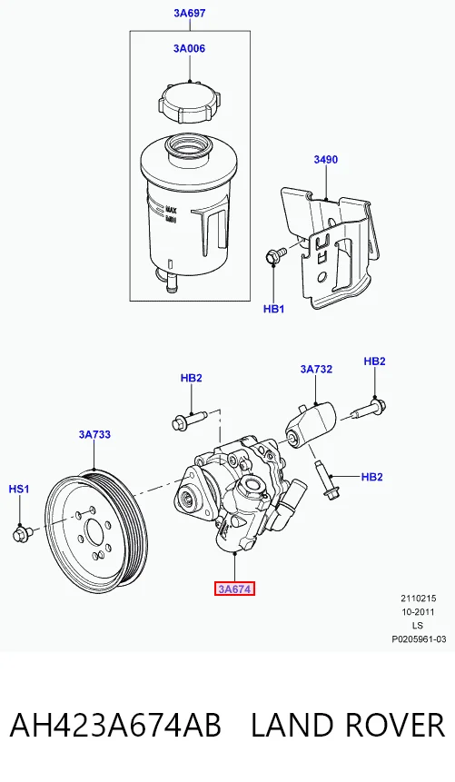 Насос гидравлики Britpart LR014089G цена, от 130.36 USD