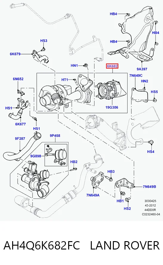 AH4Q6K682FC Ford Турбонаддув
