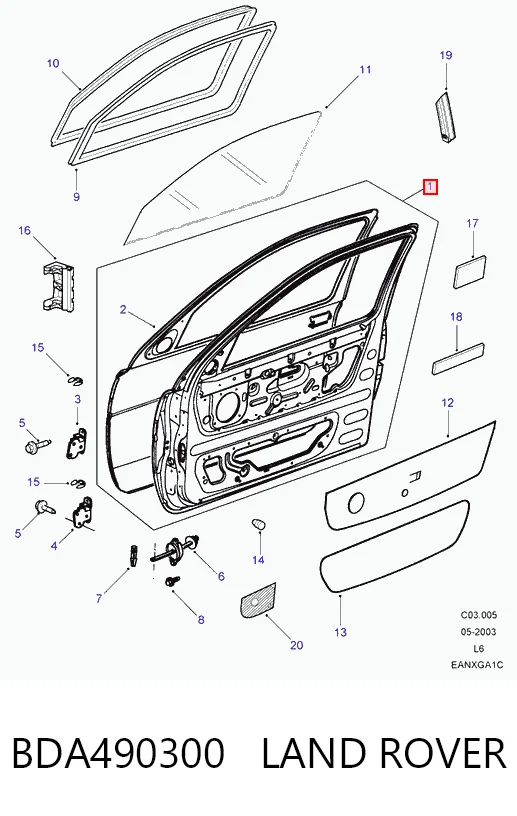 Дверь передняя правая Land Rover Freelander I внедорожник (L314) (1997 - 2006) цена, от 28.25 USD
