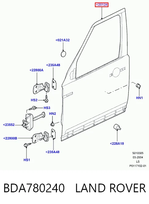 Дверь передняя правая на Land Rover Discovery III LR3