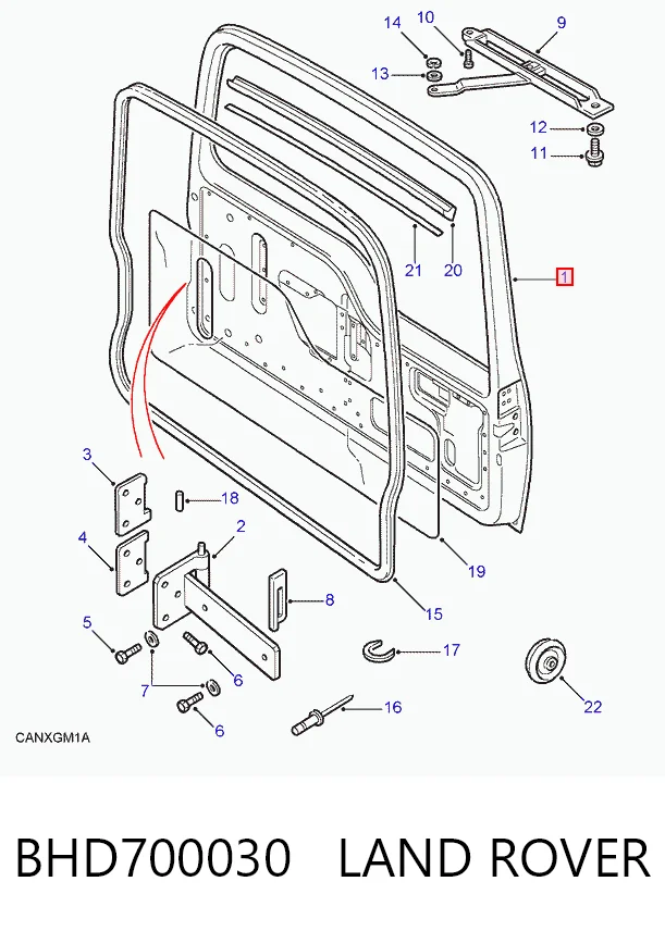 Задняя дверь на Land Rover Discovery II LJ ,LT