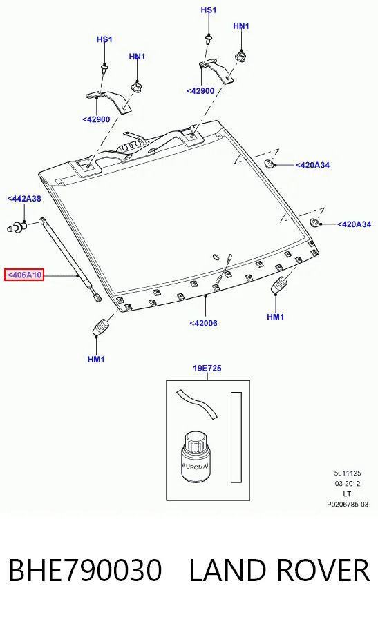 BHE790030 Land Rover Амортизатор крышки багажника
