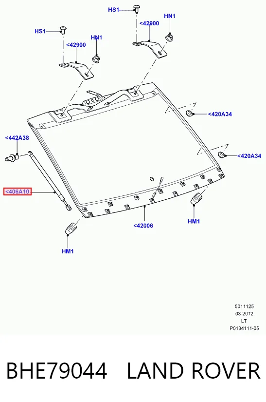 BHE79044 Land Rover Амортизатор крышки багажника