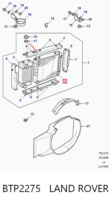 BTP2275 Allmakes Радиатор основной