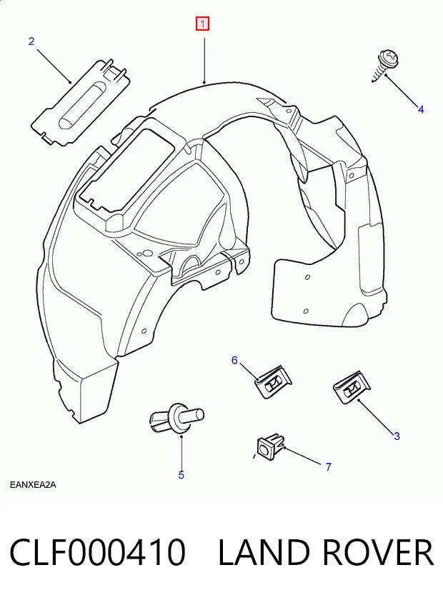 Подкрылок передний левый на Land Rover Freelander I L314