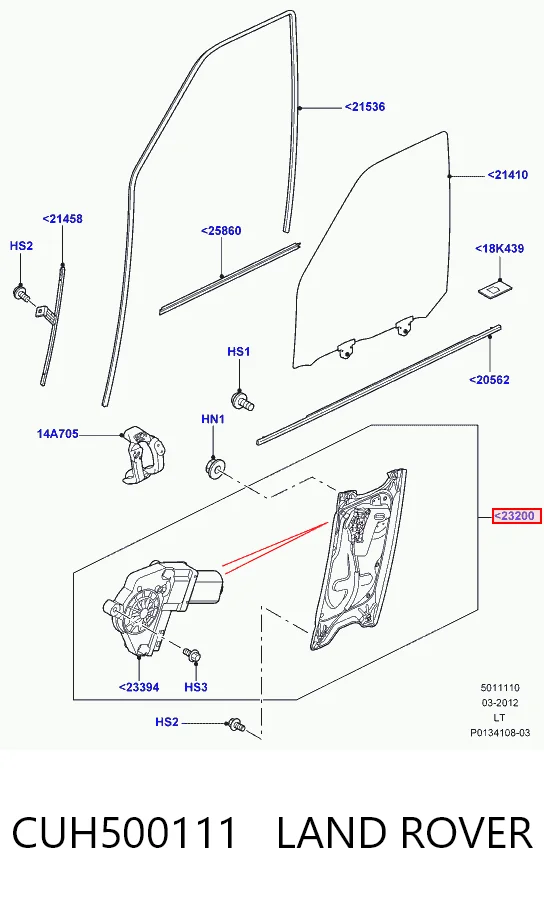 Механизм стеклоподъемника водительской двери Land Rover Range Rover SPORT I внедорожник (L320) (2005 - 2013) цена, от 43.08 USD