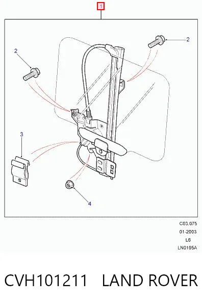 Стеклоподъемник задней левой двери Britpart CVH101211 цена, от 27.56 USD