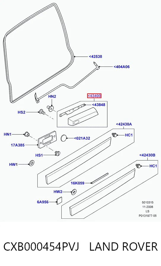 Купить CXB000456PVJ Britpart Ручка багажника