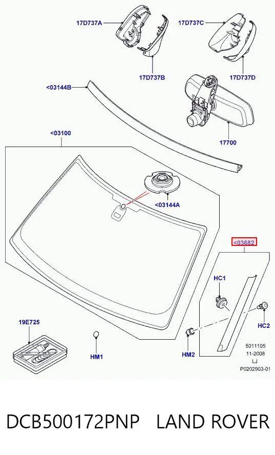 Молдинг лобового стекла верхний GS7033P133X Icor