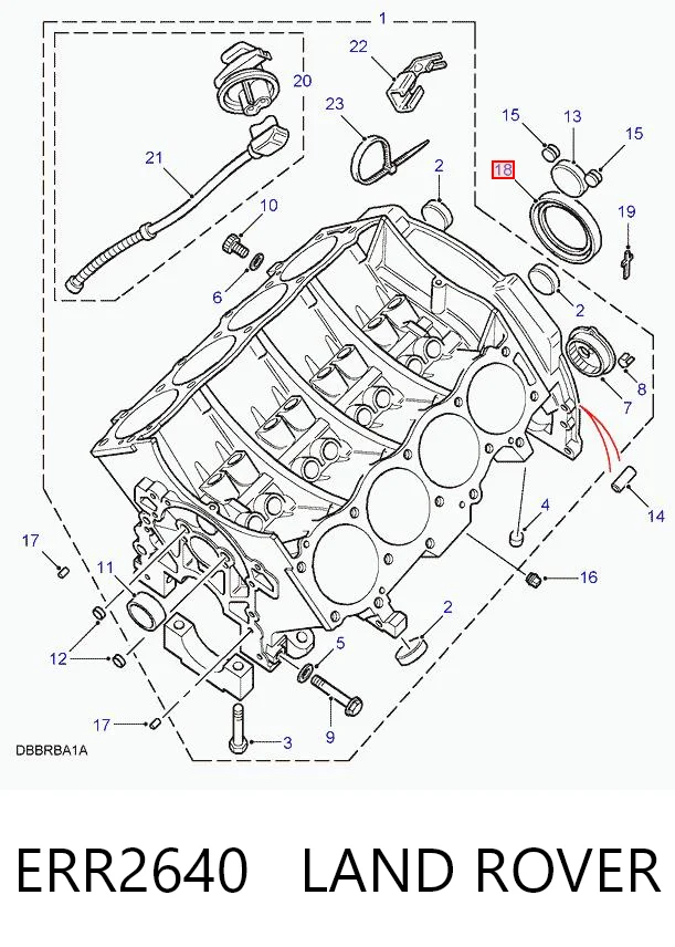 ERR2640 Land Rover Сальник коленвала двигателя, задний