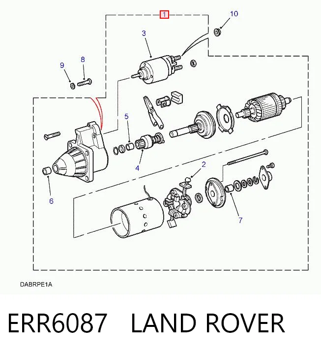 ERR6087 Land Rover Стартер автомобиля