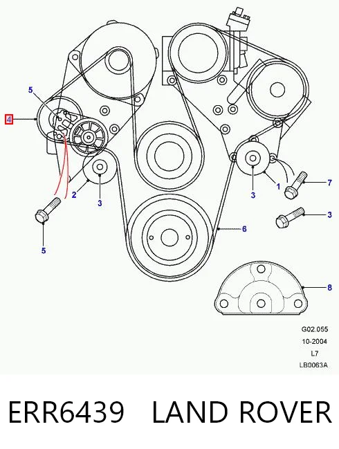 ERR6439 Land Rover Натяжитель клинового ремня