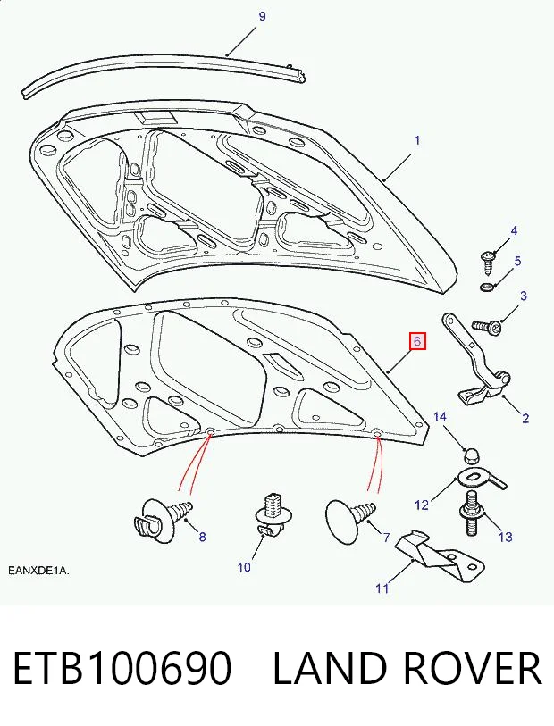 Шумка капота на Land Rover Freelander I L314