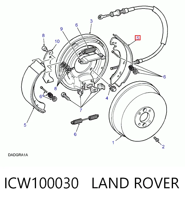 Задние барабанные колодки LPR8810 LPR
