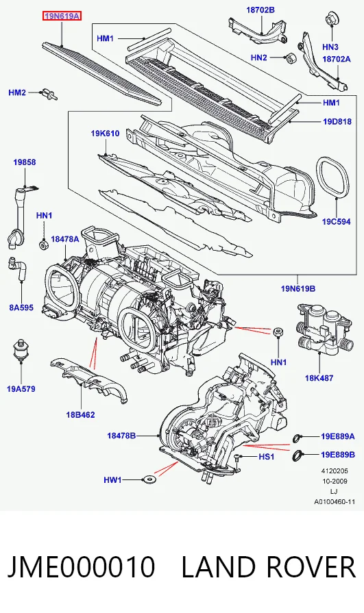 Фильтр салона LAND ROVER JME000010