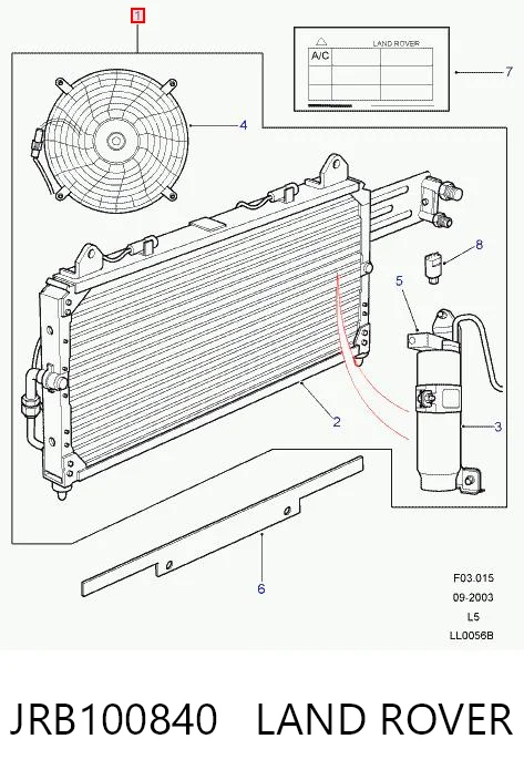Радиатор кондиционера 4321K8C1 Polcar