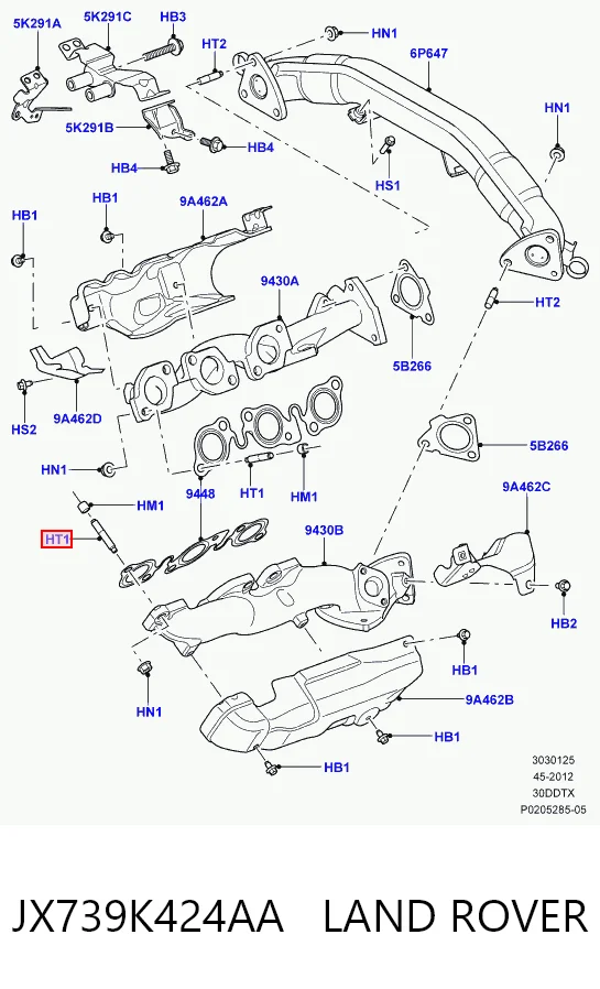 2487291 Ford Шпилька выпускного коллектора