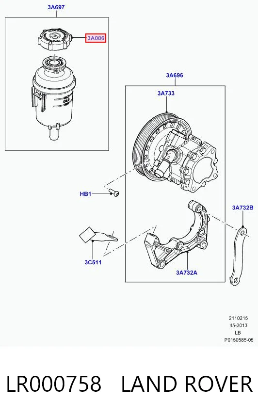 A8016 Polcar Крышка бачка насоса гидроусилителя руля
